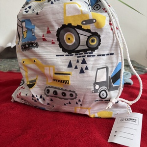 Tornazsák (munkagépes) - játék & sport - ovis felszerelés - ovis tornazsák - Meska.hu