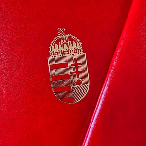MŰBŐR OKLEVÉLTARTÓ DÍSZMAPPA - A4 - Sötétpiros - otthon & életmód - papír, írószer - mappa - Meska.hu