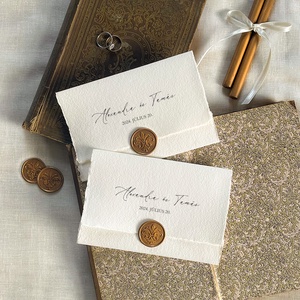 CHLOÉ Esküvői meghívó textúrált merített papíron borítékkal - A5 méretben, Esküvő, Meghívó & Kártya, Meghívó, Papírművészet, MESKA