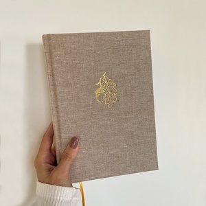 Prégelt arany tölgymakk - notesz, napló, tervező, jegyzetfüzet, rajzfüzet, utazási napló, Otthon & Életmód, Papír, írószer, Jegyzetfüzet & Napló, Könyvkötés, MESKA