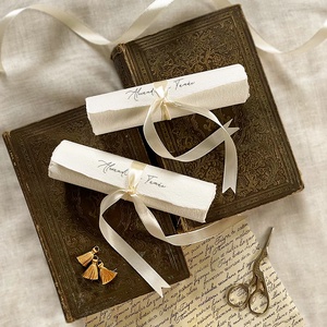 LILOU Esküvői meghívó textúrált merített papíron - A5 méretben, Esküvő, Meghívó & Kártya, Meghívó, Papírművészet, MESKA