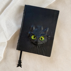 3D Éjfúria - bőr notesz - napló, tervező, jegyzetfüzet, rajzfüzet, Otthon & Életmód, Papír, írószer, Jegyzetfüzet & Napló, Bőrművesség, Könyvkötés, MESKA