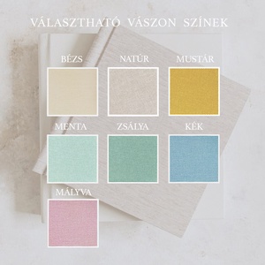 VÁSZON VENDÉGKÖNYV - Prégelt felirattal - esküvő - emlék & ajándék - vendégkönyv - Meska.hu