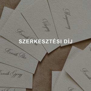 Szerkesztési díj - ültetőkártyák, Esküvő, Meghívó & Kártya, Ültetési rend, Papírművészet, MESKA