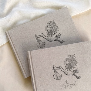 VÁSZON FOTÓALBUM - GÓLYÁS, Esküvő, Emlék & Ajándék, Album & Fotóalbum, Könyvkötés, MESKA