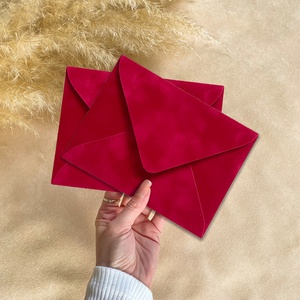 BÁRSONY/PLÜSS BORÍTÉK - PIROS, Otthon & Életmód, Papír, írószer, Boríték, Papírművészet, MESKA