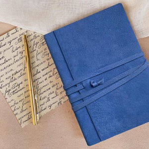 Világoskék hasított bőr notesz, napló, tervező, jegyzetfüzet, rajzfüzet, utazási napló, Otthon & Életmód, Papír, írószer, Jegyzetfüzet & Napló, Bőrművesség, Könyvkötés, MESKA