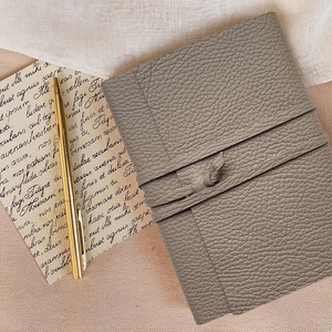 Bézs bőr notesz, napló, tervező, jegyzetfüzet, rajzfüzet, utazási napló - Meska.hu