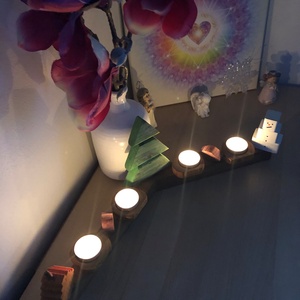 Egyedi bükkfa karácsonyi, adventi mécsestartó - otthon & életmód - gyertya, illat, aroma - mécses és mécsestartó - Meska.hu