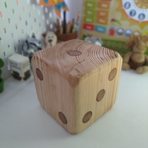 Óriás fa dobókocka - 13x13 centiméter - 2. - játék & sport - táblajáték és kártyajáték - társasjátékok - Meska.hu