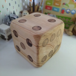 Óriás fa dobókocka - 13x13 centiméter - 2. - játék & sport - táblajáték és kártyajáték - társasjátékok - Meska.hu