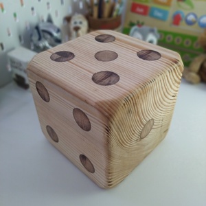 Óriás fa dobókocka - 13x13 centiméter - 2. - játék & sport - táblajáték és kártyajáték - társasjátékok - Meska.hu