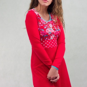 ruha virágos- FLOWER RED -  - Meska.hu