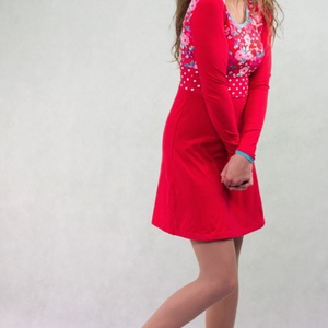 ruha virágos- FLOWER RED -  - Meska.hu