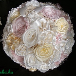 Pastel Rose menyasszonyi örökcsokor INGYEN SZÁLLÍTÁSSAL - esküvő - menyasszonyi- és dobócsokor - Meska.hu