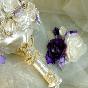 Bieder Lavender Menyasszonyi csokor -  - Meska.hu