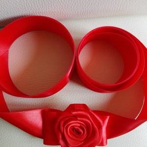 Red Rose esküvői, menyecske öv - esküvő - kiegészítők - öv & pánt - Meska.hu