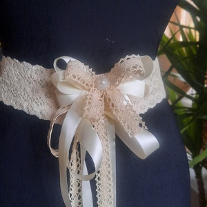 Csipke öv - esküvő - kiegészítők - öv & pánt - Meska.hu