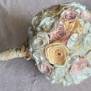 Pastel Rose menyasszonyi örökcsokor INGYEN SZÁLLÍTÁSSAL - esküvő - menyasszonyi- és dobócsokor - Meska.hu