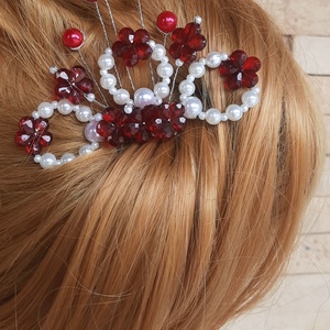 Gyöngyös menyecske hajdísz fülbevalóval - esküvő - ékszer - ékszerszett - Meska.hu