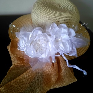 Rózsás kalapdísz - Meska.hu