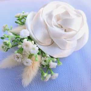 Rózsa rezgővel hajdísz - esküvő - hajdísz - kontydísz & hajdísz - Meska.hu