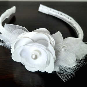 Fehér vintage hajdísz - Meska.hu