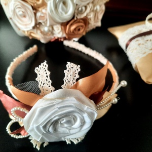 Biefer hajpánt - esküvő - hajdísz - hajpánt - Meska.hu