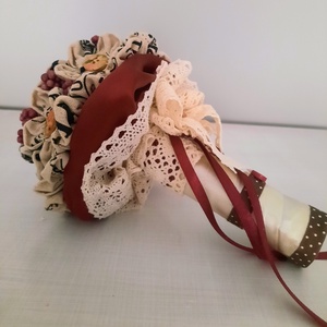 Lenvászon virágcsokor ballagásra - otthon & életmód - virágdekoráció - virágok - virágcsokor - Meska.hu