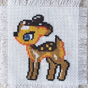 Keresztszemes Bambi - AKCIÓ!!!, Művészet, Textilkép, Keresztszemes, Hímzés, MESKA