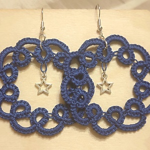 Hajócsipke fülbevaló , Ékszer, Fülbevaló, Fülékszer, Csipkekészítés, Ékszerkészítés, MESKA