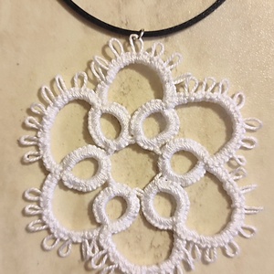 AKCIÓ!!! Hajócsipke nyaklánc , Ékszer, Nyaklánc, Medál, Csipkekészítés, Ékszerkészítés, MESKA