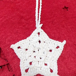 Horgolt karácsonyi csillag  - Meska.hu