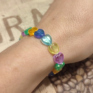 AKCIÓ!!! Szívecskés karkötő  - ékszer - karkötő - gyöngyös karkötő - Meska.hu