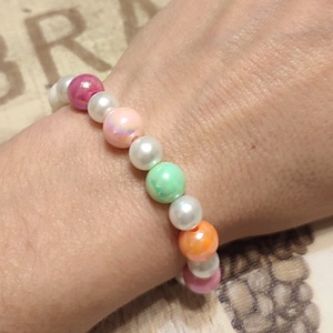 Gyöngyös karkötő , Ékszer, Karkötő, Gyöngyös karkötő, Gyöngyfűzés, gyöngyhímzés, Ékszerkészítés, MESKA