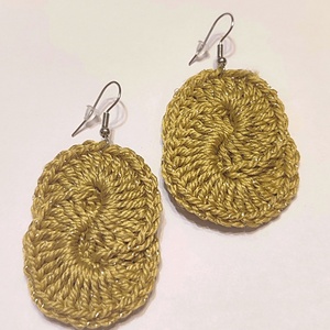 Horgolt fülbevaló , Ékszer, Fülbevaló, Fülékszer, Horgolás, Ékszerkészítés, MESKA