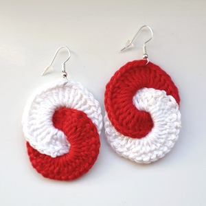 Horgolt fülbevaló , Ékszer, Fülbevaló, Fülékszer, Horgolás, Ékszerkészítés, MESKA