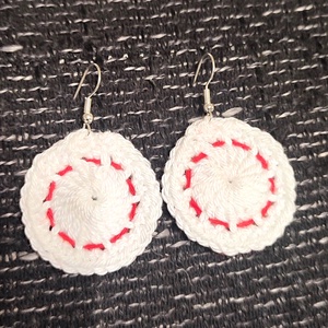 Horgolt fülbevaló , Ékszer, Fülbevaló, Fülékszer, Horgolás, Ékszerkészítés, MESKA