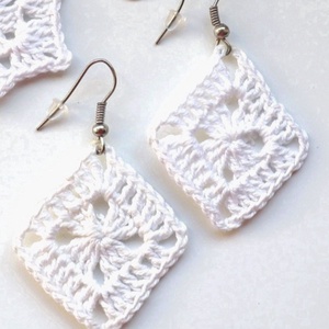 Horgolt fülbevaló, Ékszer, Fülbevaló, Fülékszer, Horgolás, Ékszerkészítés, MESKA