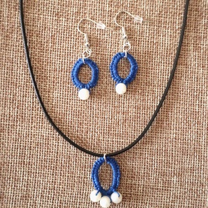 Hajócsipke ékszerszett , Ékszer, Ékszerszett, Csipkekészítés, Ékszerkészítés, MESKA