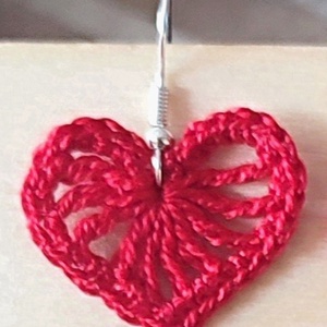 Horgolt szívecskés fülbevaló - ékszer - fülbevaló - fülékszer - Meska.hu Horgolt szívecskés fülbevaló - ékszer - fülbevaló - fülékszer - Meska.hu