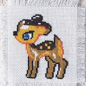 Keresztszemes Bambi - művészet - textilkép - keresztszemes - Meska.hu Keresztszemes Bambi - művészet - textilkép - keresztszemes - Meska.hu