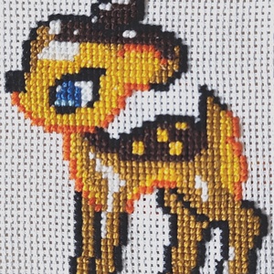 Keresztszemes Bambi - művészet - textilkép - keresztszemes - Meska.hu Keresztszemes Bambi - művészet - textilkép - keresztszemes - Meska.hu