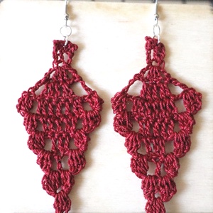 Horgolt fülbevaló , Ékszer, Fülbevaló, Fülékszer, Ékszerkészítés, Horgolás, MESKA