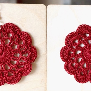 Horgolt fülbevaló  - ékszer - fülbevaló - fülékszer - Meska.hu