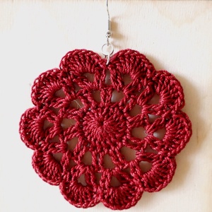 Horgolt fülbevaló  - ékszer - fülbevaló - fülékszer - Meska.hu