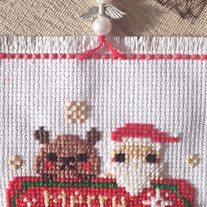 Keresztszemes karácsonyi dekoráció  - karácsony - karácsonyi lakásdekoráció - karácsonyi ajtódíszek - Meska.hu