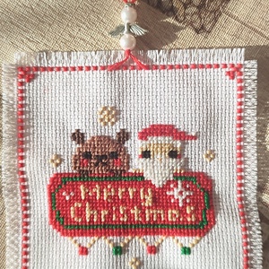 Keresztszemes karácsonyi dekoráció  - Meska.hu