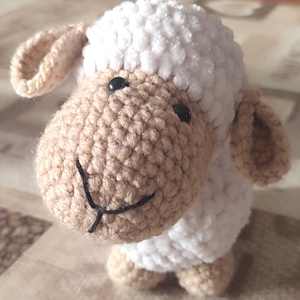 Horgolt bárány - játék & sport - plüssállat & játékfigura - plüss bárány - Meska.hu