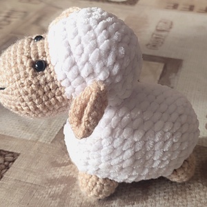 Horgolt bárány - játék & sport - plüssállat & játékfigura - plüss bárány - Meska.hu